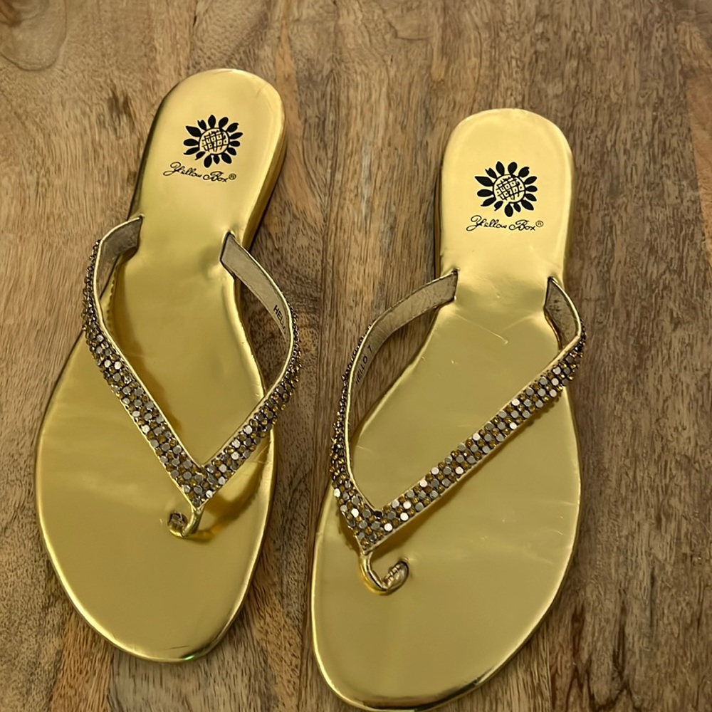 Gold Yellow Box sandals